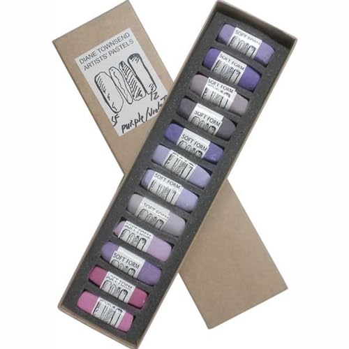 FineArtStore Diane Townsend Handmade Soft Pastel Sets- Purple/Violet Set of 12 Pastels
