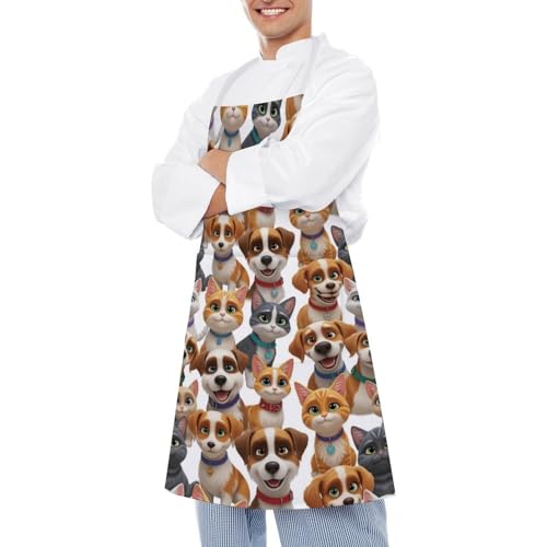 Chef Bib Apron for Restaurant, Anti-Stain with Pocket Adjustable, Cooking Dishwashing Lab Use - color: Style (552)