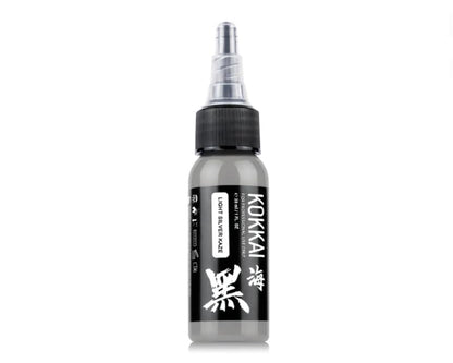 Tattoo Ink, Premium Quality, Precision Medium Viscosity, Rich Hue, Quick Healing, Acrylic-Free, Water-Based, Ready-to-Use Ink for Precision Tattooing (Light Silver Kaze, 0.5 oz)