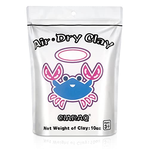 CiaraQ Air Dry Clay Kit – White Modeling Clay for Crafting & DIY Projects, Creative Gift for Easter, Halloween, and Christmas. 10 oz/Bag - color: White