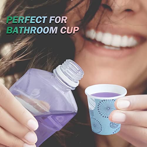 Clawsoff [300 Pack 3 oz Paper Cups, Disposable Bathroom Cups, Small Mouthwash Cups, Mini Paper Cups 3 Ounce for Bathroom - color: Green, size: 3 oz