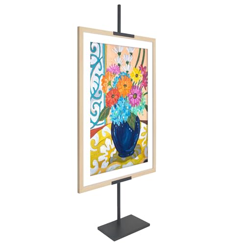 Americanflat Adjustable Tabletop Easel Stand for Picture Frames up to 50" - Ideal Picture Frame Stand to Display Art, Signs, or Photos - Use Easel Stands for Home or Events - Black - color: 1 Pack, size: 50 inch, style: Tabletop Frame Stand