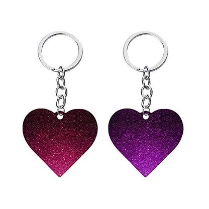 Big Heart Shape Silicone Mold Large Love Heart Keychain Charms Epoxy Resin Molds Casting Molds with Hole for DIY Crafts Making - 2 PCS