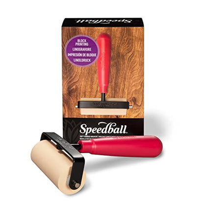 Speedball Soft Rubber Brayer, 3-Inch - Printmaking Roller Tool for Gel & Block Printing and Crafting - Made in USA - size: 3-Inch