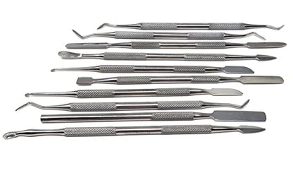 A2ZScilab - Stainless Steel Spatula Wax & Clay Sculpting Tool Carver Set, Carving Pottery Tools - Sculpture Shaper Polymer Modeling Tools for Clay, Pottery, Ceramics Artwork & Holiday Crafts (10PK) - style: 10PK