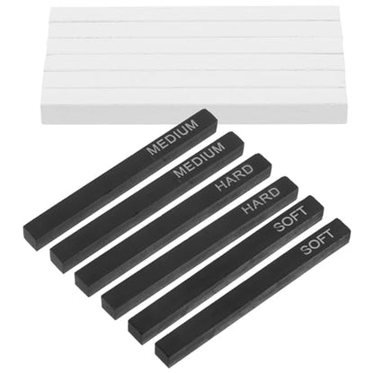 minkissy Compressed Charcoal Drawing Set with 6 Charcoal Sticks and 6 Highlight Pencils, Professional Sketching and Shading Art Supplies for Adults and Artists