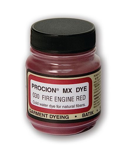 Jacquard Procion Tie Dye Powder Fire Engine Red 2/3oz Jar - Powder Dye for Tie Dye - Permanent & Washfast Powder Tie Dye - Use as Ice Tie Dye Powder, Cold Water Dye for Fabric & Clothing Dye - color: Fire Engine Red, size: 2/3 Oz
