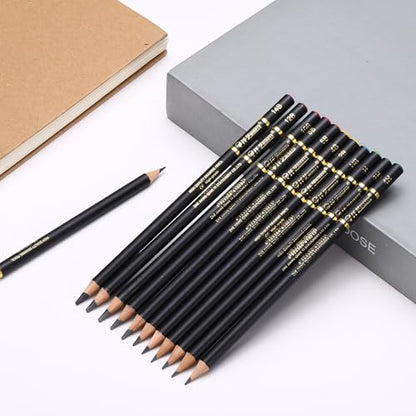 PATIKIL 24Pcs Drawing Pencils for Sketching, 4H Refill Sketch Pencils for Drawing, Graphite Art Pencil Set Professional Resistant Lead for Painting Shading Artist Office Supplies - size: 4H