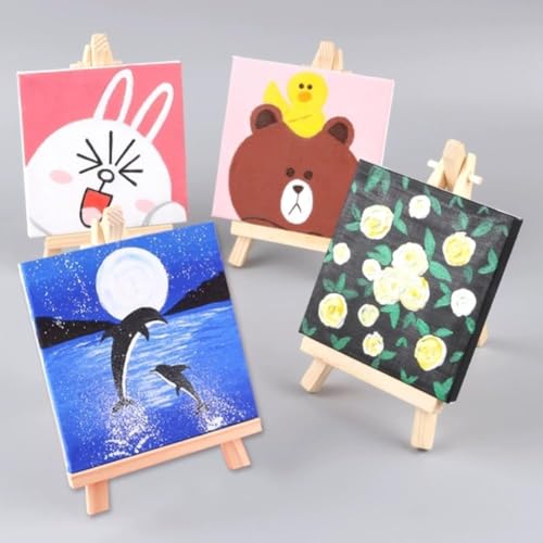 14 Pack 9 Inch Wood Easel, Painting Party Easel, Kids Student Tabletop Easels for Painting, Portable Canvas Photo Picture Sign Holder Tripod Painting Easels for Art & Crafts - style: 14