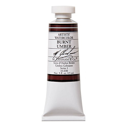 M. Graham 1/2-Ounce Tube Watercolor Paint, Burnt Umber (33-030) - color: Burnt Umber, style: .5 oz. (15 ml)
