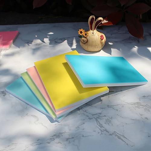 WOOXGEHM 5Pcs Rubber Stamp Carving Blocks, Soft, Nice Extensibility Colorful Carving Blocks, 5.9in Long 3.9in Wide Carving Blocks for DIY Printing Craft