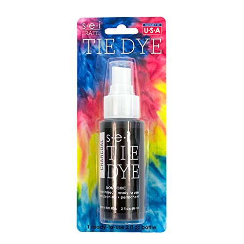 S·E·I S.E.I Charcoal Tie Dye Spray Bottle, 2- Ounces, Fabric Spray Dye - color: Charcoal, size: 1 Pack