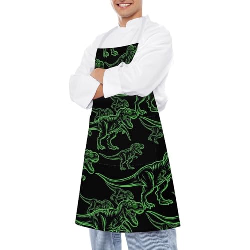 Chef Bib Apron for Restaurant, Anti-Stain with Pocket Adjustable, Cooking Dishwashing Lab Use - color: Style (557)