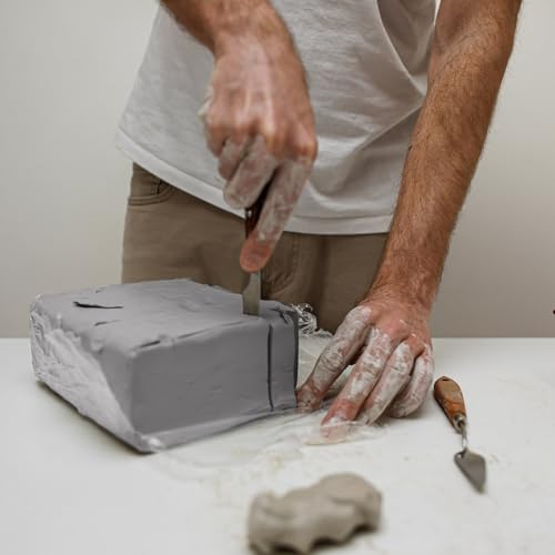 ReArt Natural Air-Dry Clay, Pottery Clay, All-Purpose Modeling Clay 20lbs for Sculpting, Hand Modeling and Throwing (Gray) - color: Gray-1