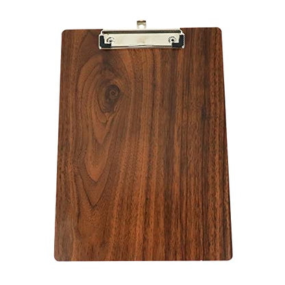 Crapyt Wooden Clipboard with Metal Clip Drawing Board A4 Size Hardboard for Memo Clipboard File Storage Wood Grain Thicken Teacher Teens - size: A4