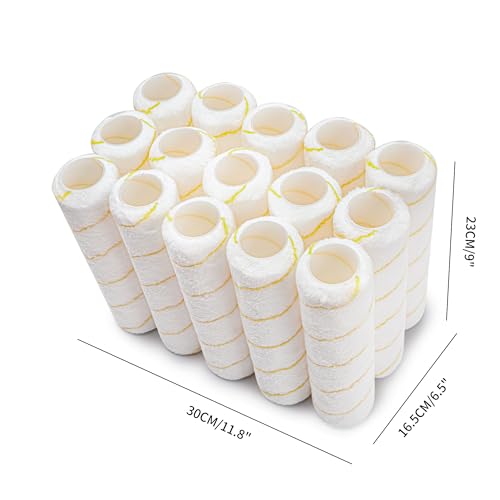 VOOMEY Paint Roller Covers, Microfiber Paint Roller 9 Inch, 3/8 Nap Roller 9 Inch,Pack of15, Paint Supplies for Painting Walls - size: 9 inch 15pcs