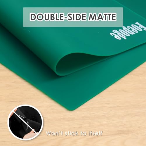 31.5" x 23.6" Extra Large Silicone Mat for Resin Casting, Crafts and Epoxy, Nonstick Silicone Sheet for Jewelry Casting Molds, Countertop Protector Mat Heat Resistant Placemats by Foepoge, Dark Green - color: Drak Green