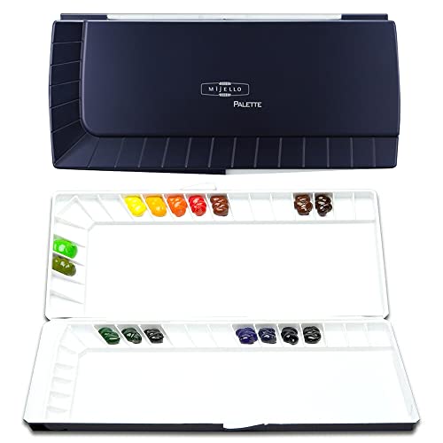 Mijello MWP-3040 Silver 40 Watercolor Stain Resistant Palette