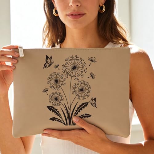 2 Sheets Dandelion Butterfly Silk Screen Stencil, Nature Floral Self-Adhesive Silk Screen Printing Stencils Reusable Mesh Stencil for Painting on Wall, Wood, T-Shirt, Home Craft Decor - style: Dandelion