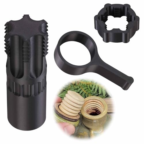 Pottery Clay Threading Making Kits, Clay Tap and Die Set for Jars and Lids Caps Thread (2 Inch Silk Black) - color: 2 Inch Silk Black
