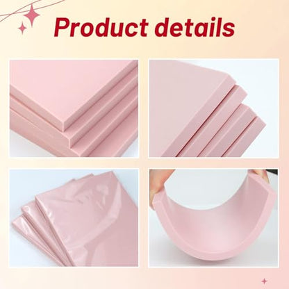 4 Pack Rubber Carving Blocks 4x6 Inch with Lino Cutter Tool Set, Soft Rubber Stamp Making Kit for Block Printing, Linoleum Blocks for Printmaking and DIY Stamp Crafts, Pink