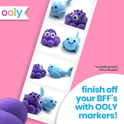 Ooly Air Dry Clay for Kids, 16 Colors Modeling Clay in 4 Tubs, Play Dough Gifts for Kids, Craft Supplies - Creatibles - style: 16 Colors Expansion Set
