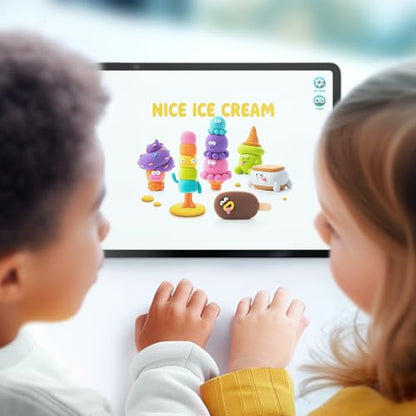 Hey Clay 15 Cans Set - Colourful Modelling Kids Air-Dry Clay 15 Cans with Sculpting Tools and Fun Interactive Instructions for Children Age 3+ (Nice Ice Cream) - style: Nice Ice Cream