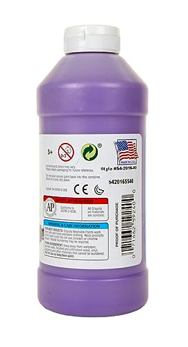 Crayola Washable Paint, Violet, 16oz - color: Violet