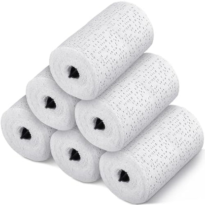 Heentan 6 Rolls Plaster Strips Plaster Gauze Bandages Blank Cloth Wrap Rolls for DIY Hobby Crafts, Belly Cast, Body Molds, Mask Making, Scenery Art(4 x 180 Inches) - size: 4 x 180 Inch