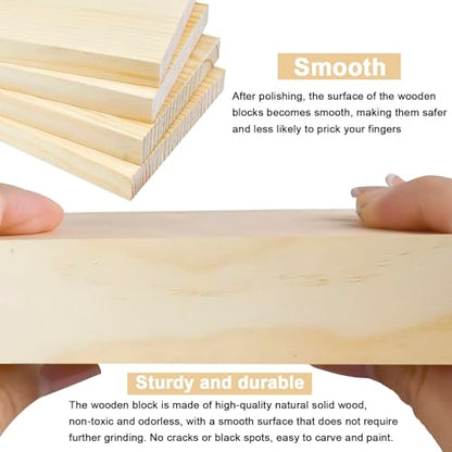 4 PCS Solid Wood Blocks, 10 x 10 x 1 Inch One-Piece Unfinished Wood Panels for Wood Burning, Laser Engraving, Painting, DIY Signs, Home Decor and Craft Projects - size: 10x10x1 Inch