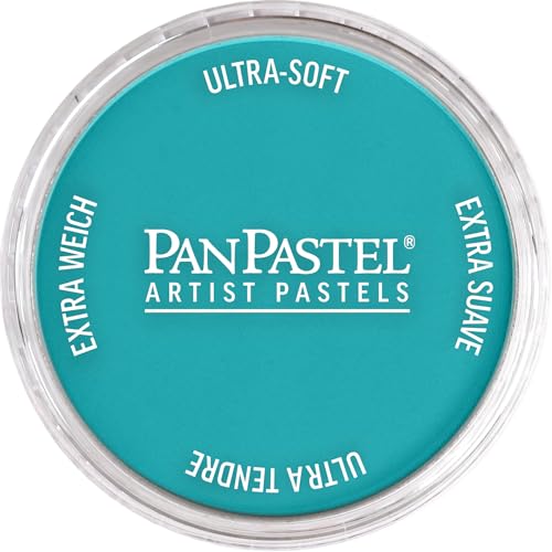 PanPastel Artist Pastels by GOLDEN, Turquoise, 2.44” / 62mm Pan Diameter, Professional Artist Pastels, Unique Pan Format (cake-like) - color: Turquoise, size: 1 Count (Pack of 1)