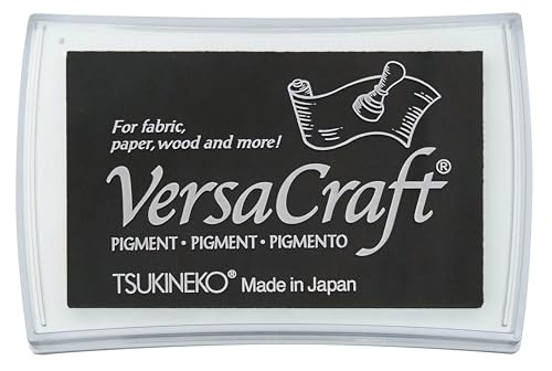 Tsukineko VersaCraft Multipurpose water-based pigment ink (VK-182 Real Black) (Original Version)