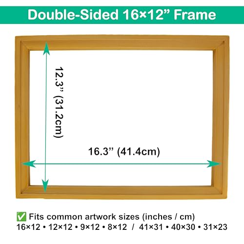 Wet Panel Carrier – 16×12” Wooden Frame with Carry Bag for Watercolor, Oil & Acrylic Paintings – Fits Sketchbooks, Loose Paper, Blocks, Panels & Canvases – Portable Plein Air Painting System - color: Wet Panel Carrier 12x16", Black