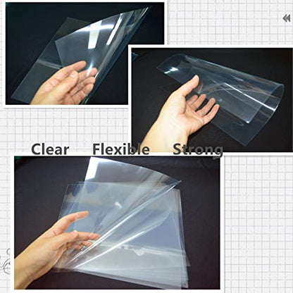 BANLTRE 15 Pieces 7.5 mil Transparency Blank Template Material Stencils Mylar for Cutting Paper Clear Sheet 12 × 12 inch (15-7.5 mil) - size: 15-7.5 mil