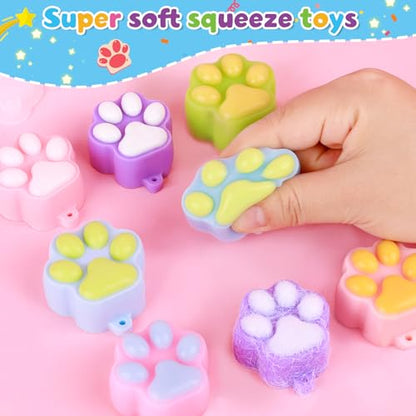 Mikiwon Taba Squishy Kit, 7OZ 1:1AB Liquid Silicone Set with 6 Molds, Decompression Squishies Gift with Guide & Flocking Powder DIY Squishies Maker Holiday Gift