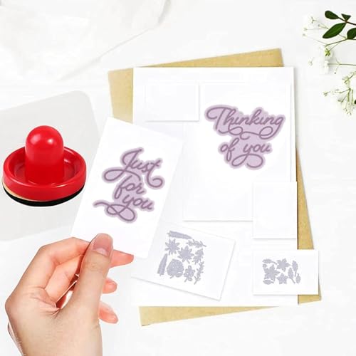 Red Acrylic Stamping Pressure Tool for Clear Stamps Scrapbooking Used to Put Even Pressure On Stamp Platform Precision Press Craft Hand Tools for Scrapbooking Embossing Cardmaking Seal Stamps