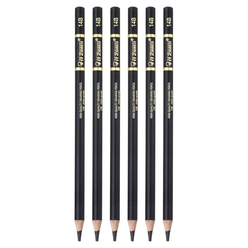 PATIKIL 6Pcs Drawing Pencils for Sketching, 14B Refill Sketch Pencils for Drawing, Graphite Art Pencil Set Professional Resistant Lead for Painting Shading Artist Office Supplies - size: 14B