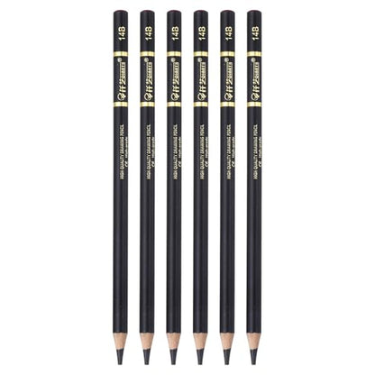 PATIKIL 6Pcs Drawing Pencils for Sketching, 14B Refill Sketch Pencils for Drawing, Graphite Art Pencil Set Professional Resistant Lead for Painting Shading Artist Office Supplies - size: 14B