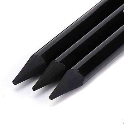 Pssopp 3Pcs Woodless Charcoals Pencils, Charcoal Drawing Bar Sticks Sketch Pencils Artist Art Drawing Sketching Painting Tools Stationery For Students Adults Artist and Beginner