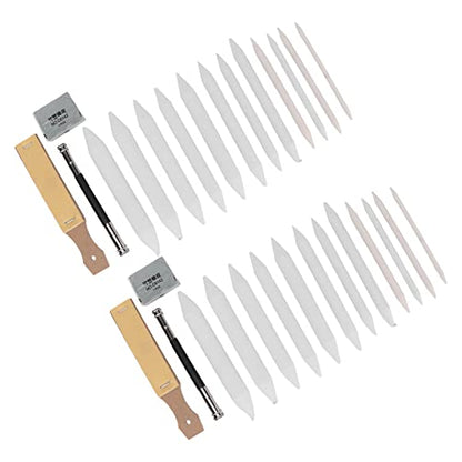 2 Sets Blending Stumps and Tortillions Set, Blending Stumps Tortillions Paper Art Blenders for Student Artist Charcoal Sketch Drawing Tools Drawing Art Kneaded Eraser for Student