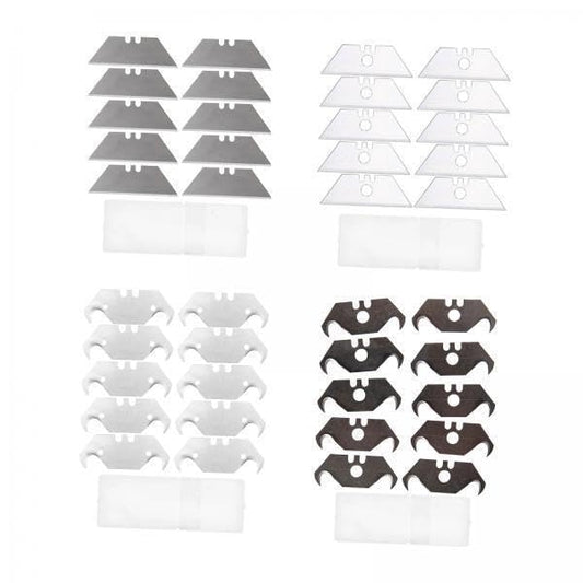 Carpet and Linoleum Cutting Blades, 80-Piece Set (2x40pcs) - Carbon Steel Utility Knife Blades for Flooring, DIY Crafts