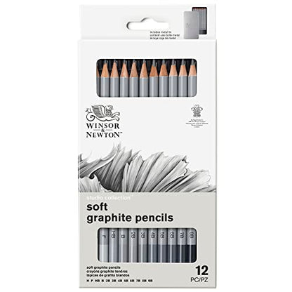 Winsor & Newton Studio Collection Artist Pencils, Graphite Pencils, Set of 12 - style: 12 Graphite Pencils
