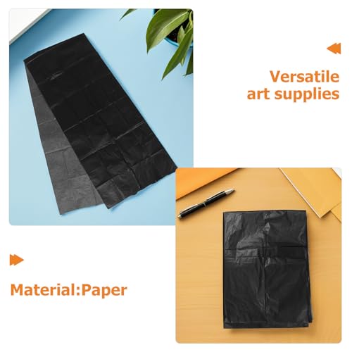 MERRYHAPY Carbon Transfer Paper Roll Tracing Sheets Black Graphite 2pcs 51.6cm X 2m for Smooth Transfer and High Efficiency Pattern Replication on Wood and Fabric Creative Projects