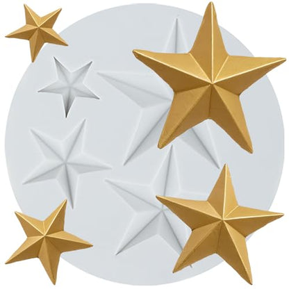 Star Polymer Clay Mold Five Pointed Star Silicone Molds for DIY Crafts Air Dry Plaster Polymer Clay Epoxy Resin Casting Jewelry Making - color: Style B