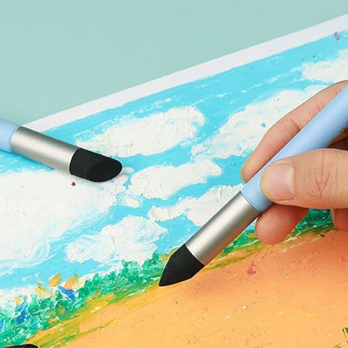 Color Shaper Paints Mixing Tool Paint Shaper Color Painting Blending Tool for Smearing Blending Highlighting Pastel Tools Soft Pastel Silicone Tools Oil Soft - color: Single Bevel Head
