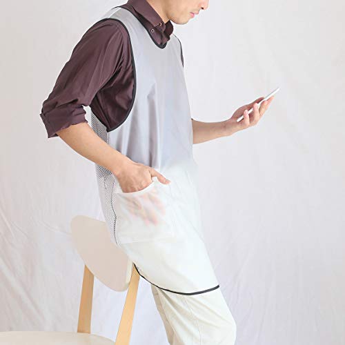 NEWGEM Waterproof Apron with Pockets for Women Cooking Painting Baking Gardening - color: White Transparent