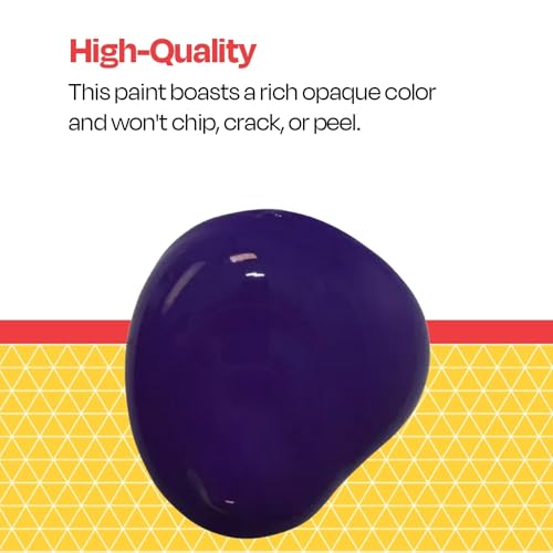 School Smart Tempera Paint, Purple, 1 Quart Bottle - color: Purple