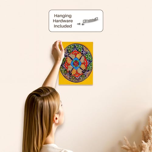 3dRose Colorful handmade patterns of a Ceramic Plate, Guanajuato, Mexico Museum Grade Canvas Wrap 8x10 - size: 8"L x 10"W