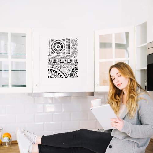 Mixed Stencils for Painting on Wood Reusable Geometric Stencils for Crafts - style: Textures