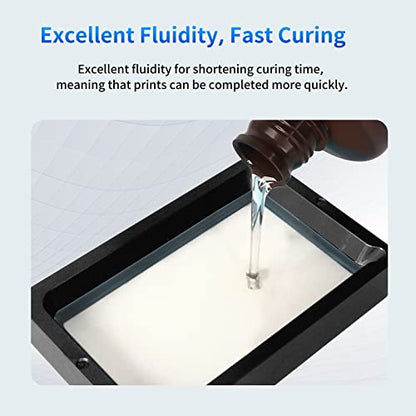 ANYCUBIC 3D Printer Resin Bundle, 405nm SLA UV-Curing Resin with High Precision and Quick Curing & Excellent Fluidity for LCD 3D Printing (4Packs*1kg Clear, 4kg in Total) - color: Clear, size: 4kg